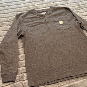 Carhartt grey Long Sleeve Henley Shirt